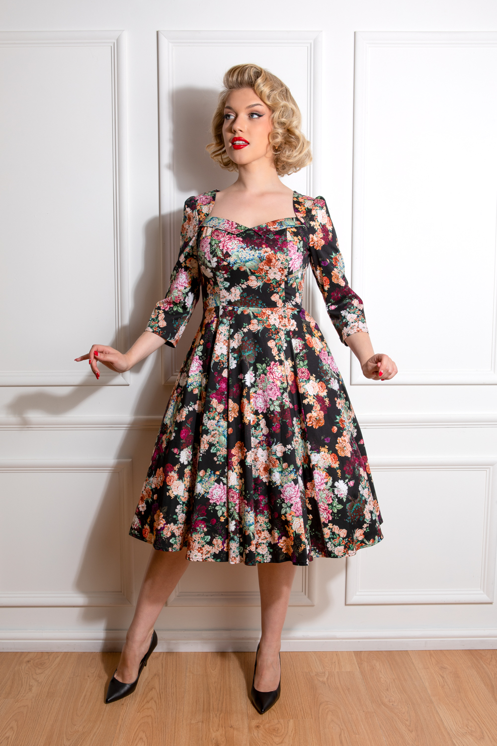 Daphne Floral Swing Dress